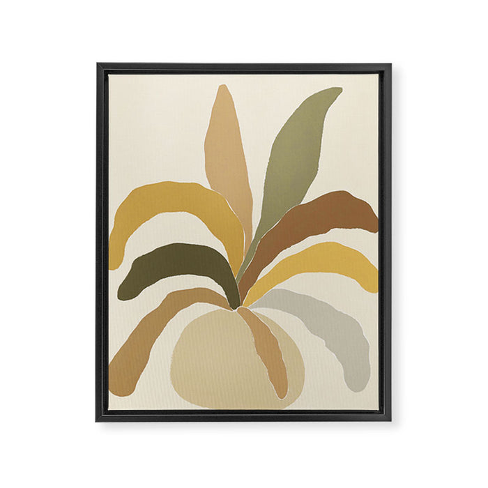 Pastel Plant Framed Canvas Print Gallery Image 1