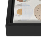 Patterned Circles: Maps & Kraft Paper Framed Canvas Print Gallery Image 3