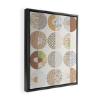 Patterned Circles: Maps & Kraft Paper Framed Canvas Print Gallery Image 2