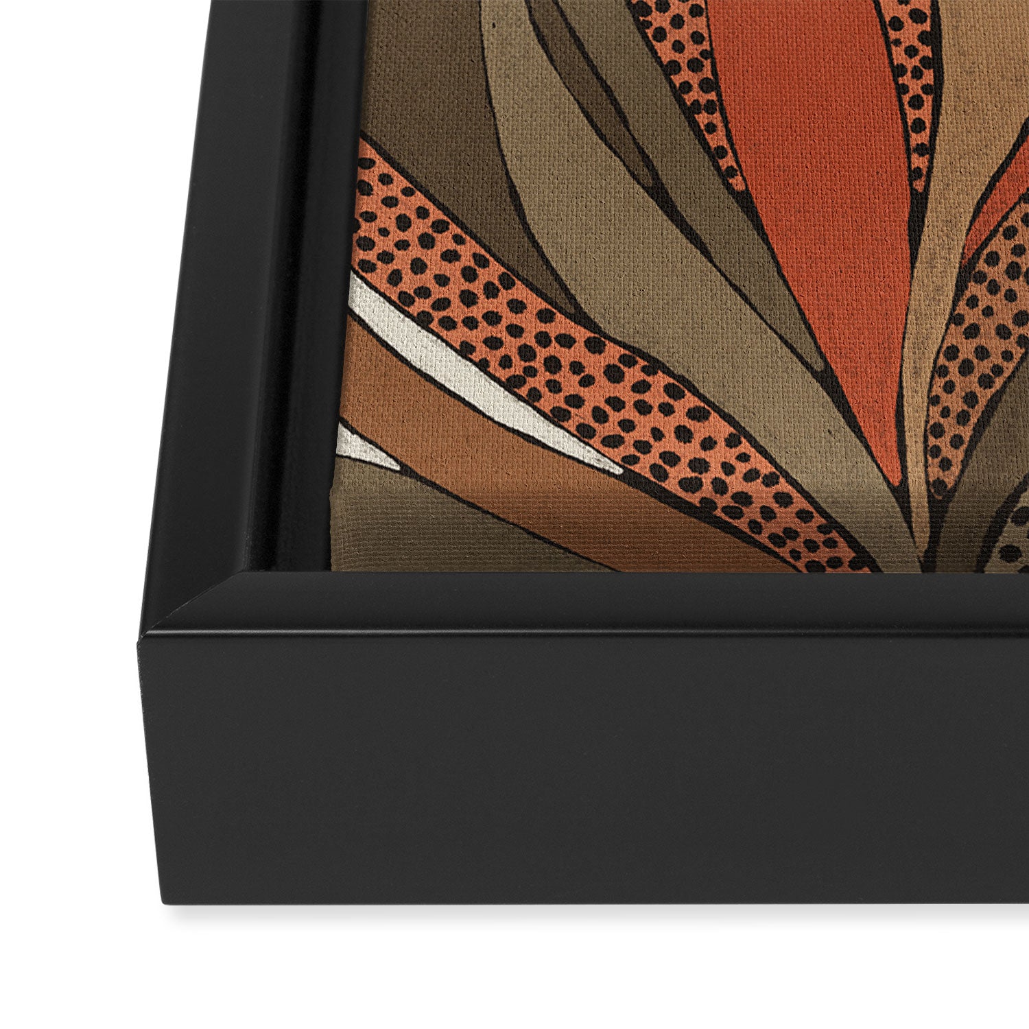 Patterned Plant Framed Canvas Print Gallery Image 3