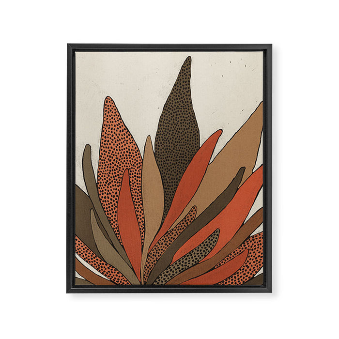Patterned Plant Framed Canvas Print Gallery Image 1