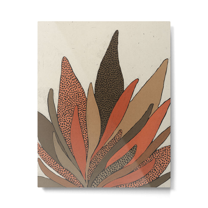 Patterned Plant Metal Print Gallery Image 1