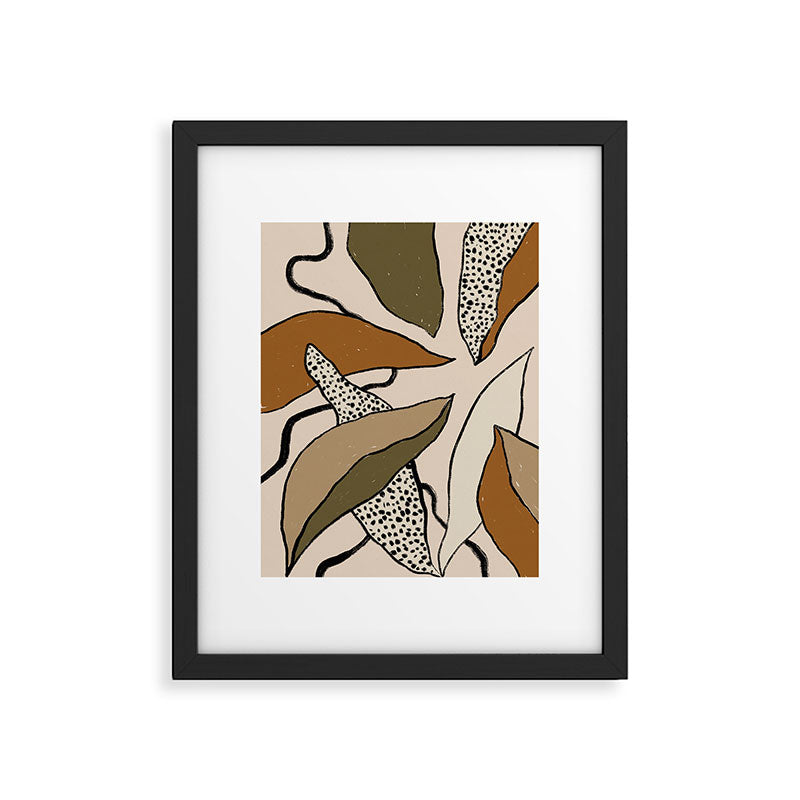 Patterned Tropical Leaves #1 Framed Art Print Gallery Image 6