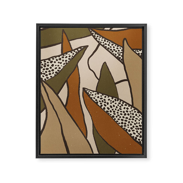 Patterned Tropical Leaves #2 Framed Canvas Print Gallery Image 1