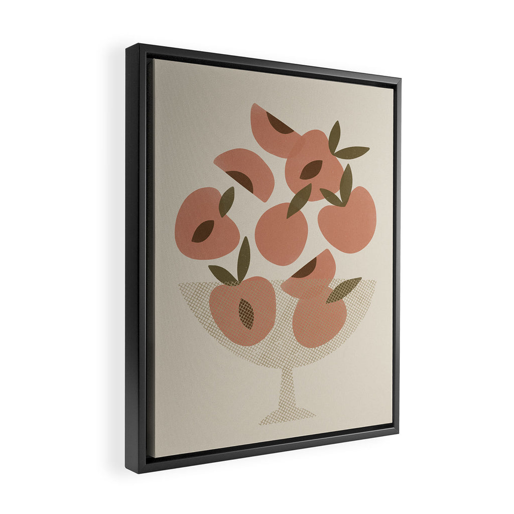 Peach Bowl Framed Canvas Print Gallery Image 2
