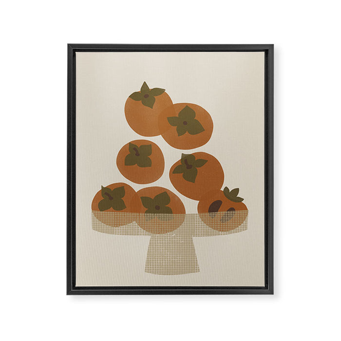 Persimmon Bowl Framed Canvas Print Gallery Image 1