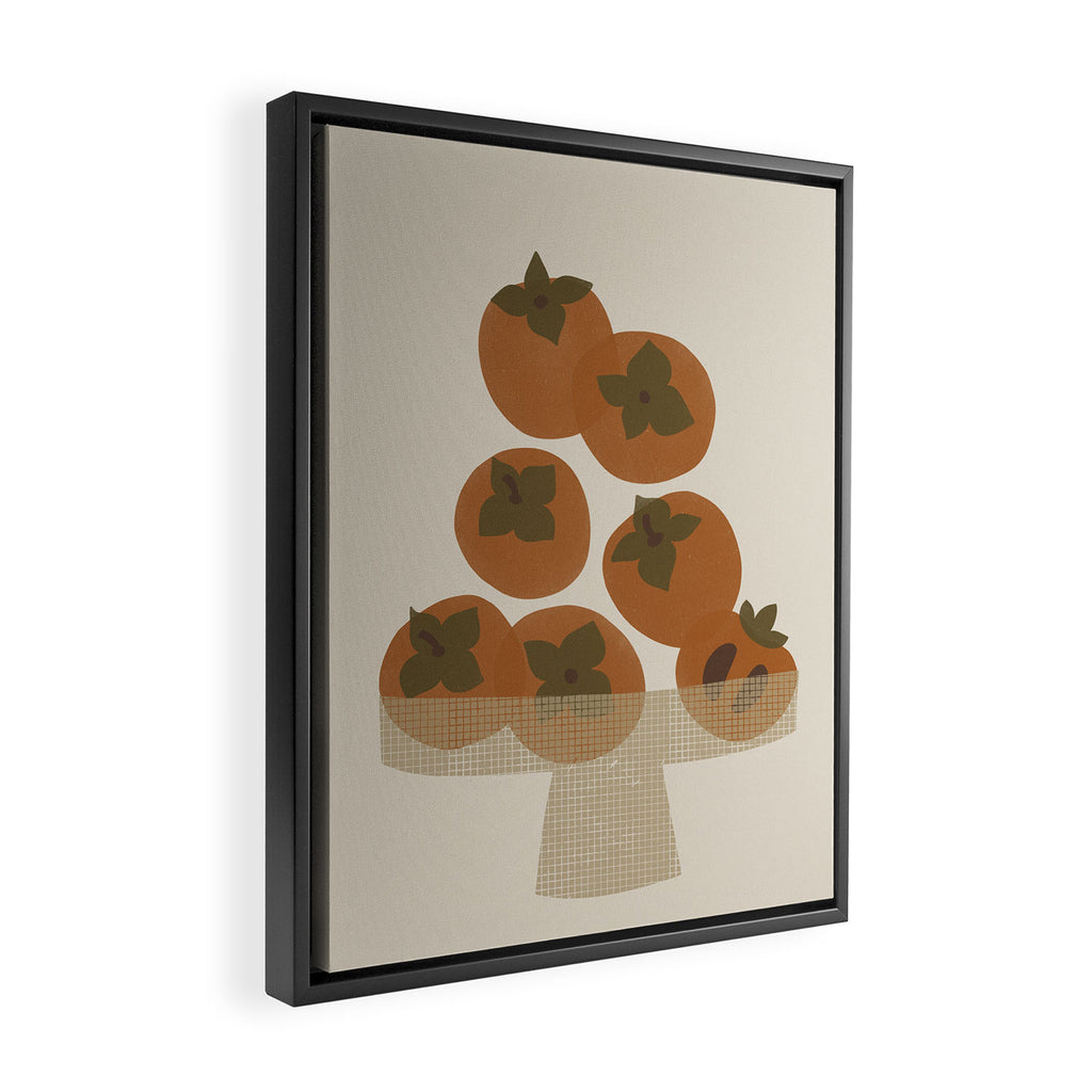 Persimmon Bowl Framed Canvas Print Gallery Image 2