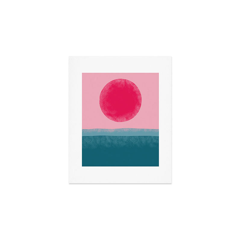 Pink Sun Art Print Gallery Image 1