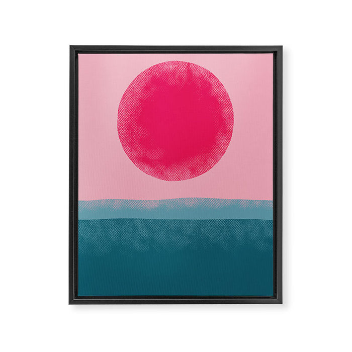 Pink Sun Framed Canvas Print Gallery Image 1