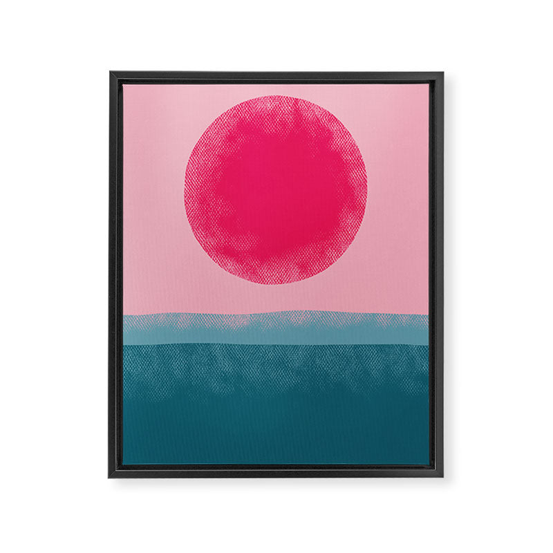 Pink Sun Framed Canvas Print Gallery Image 6