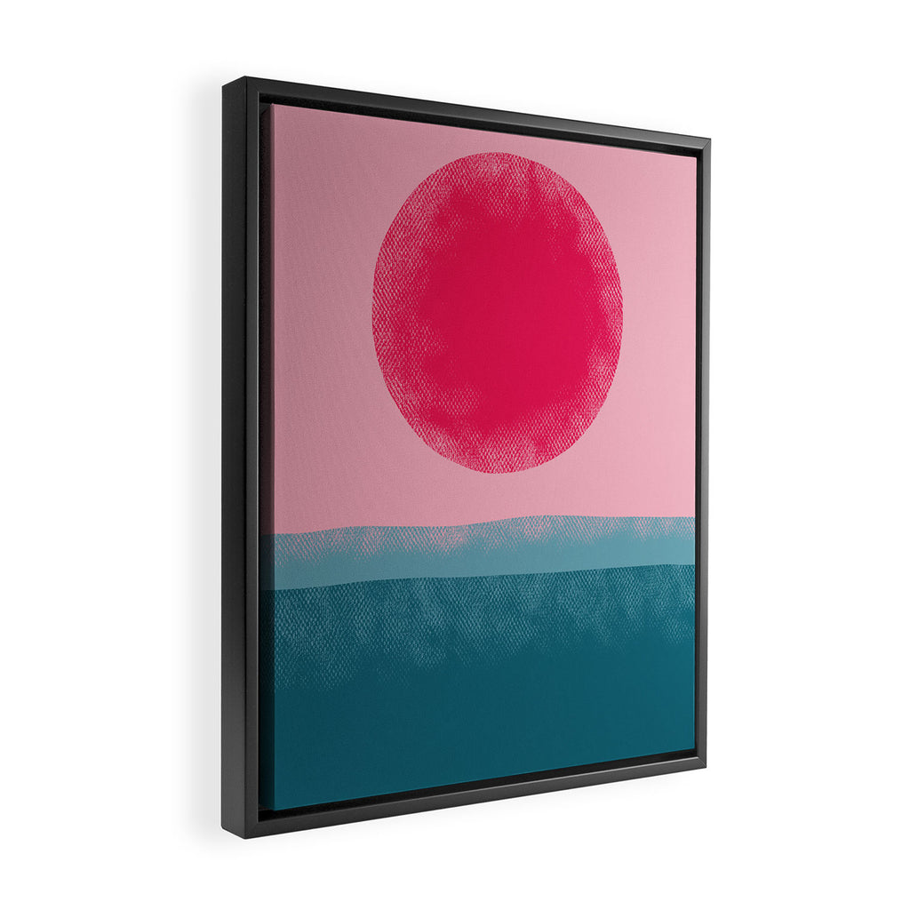 Pink Sun Framed Canvas Print Gallery Image 2