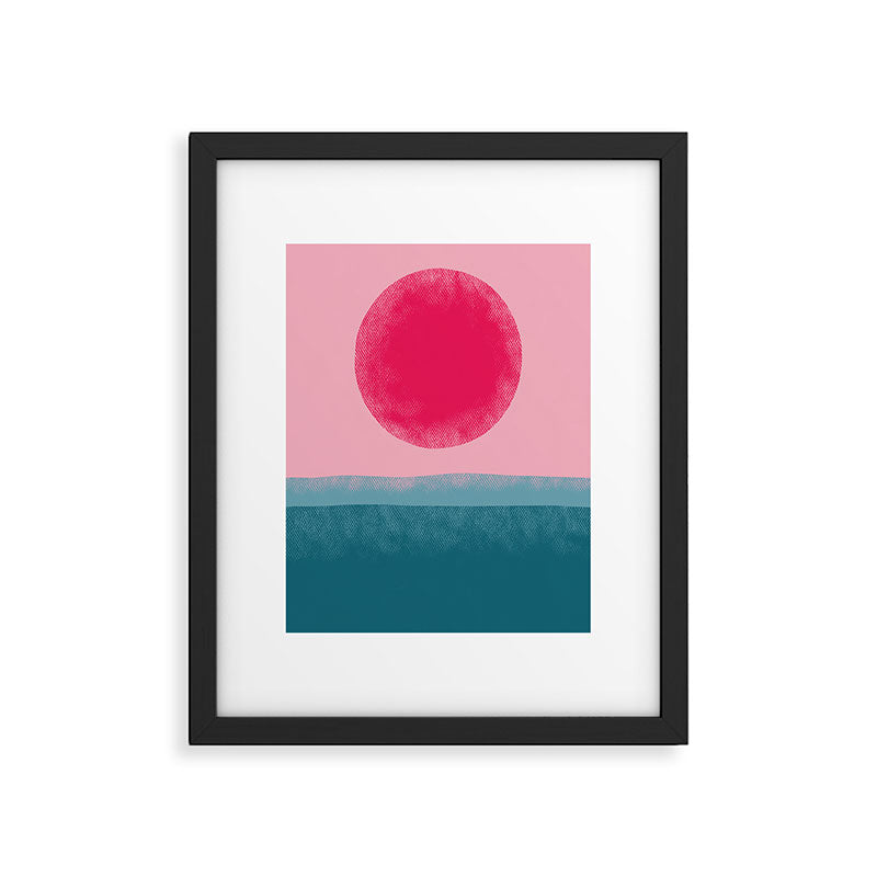 Pink Sun Framed Art Print Gallery Image 4