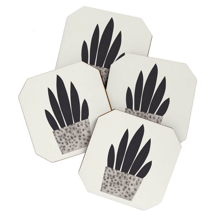 Plant in a pot #1 Coaster Gallery Image 1