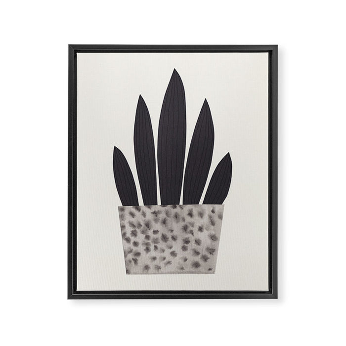 Plant in a pot #1 Framed Canvas Print Gallery Image 1
