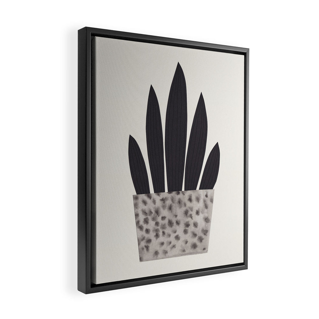 Plant in a pot #1 Framed Canvas Print Gallery Image 2