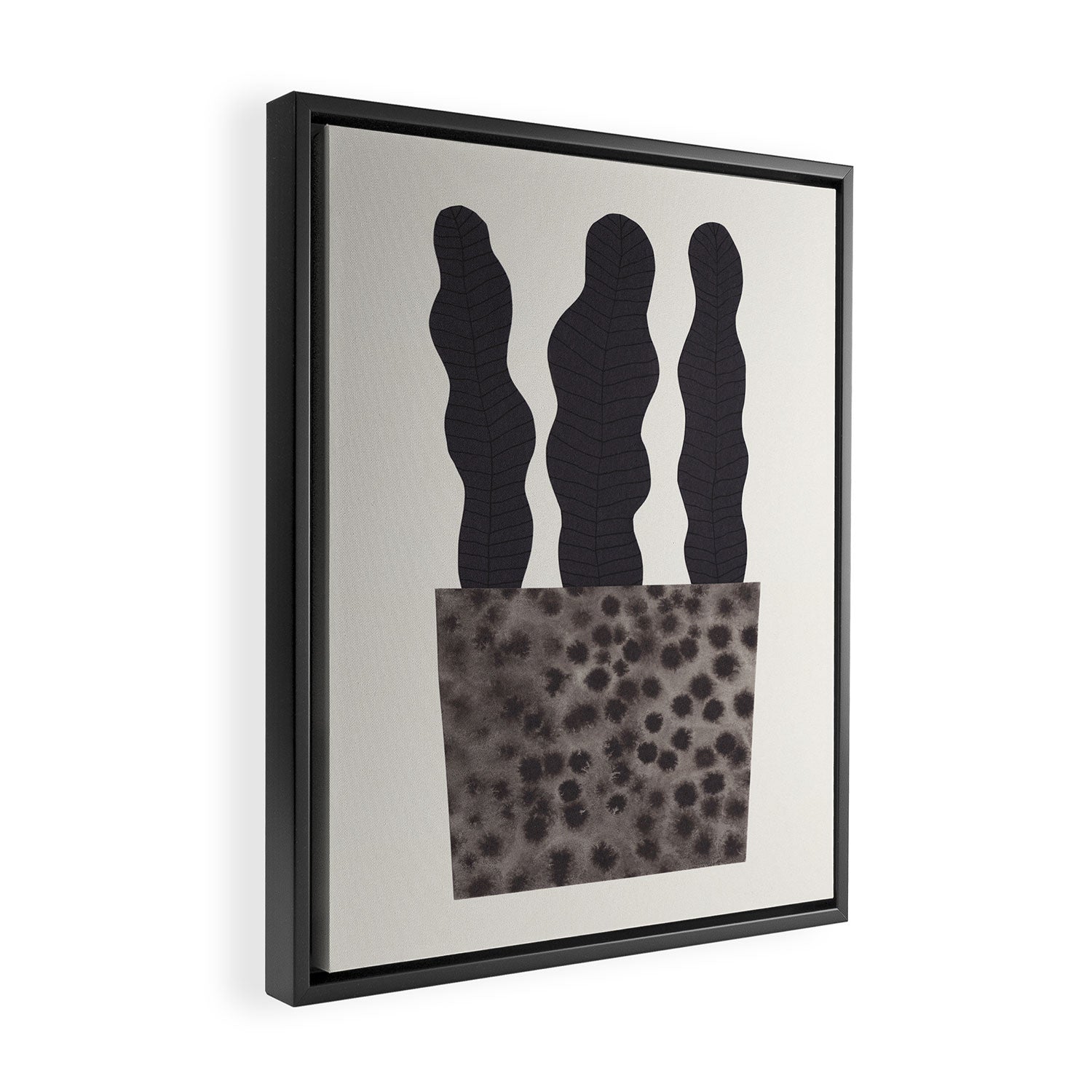 Plant in a pot #2 Framed Canvas Print Gallery Image 2