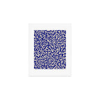 Playful strokes #1 / Beige on Blue Art Print Gallery Image 1