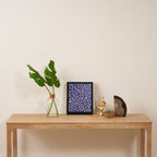 Playful strokes #1 / Beige on Blue Framed Canvas Print Gallery Image 4