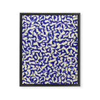 Playful strokes #2 / Blue on Beige Framed Canvas Print Gallery Image 8