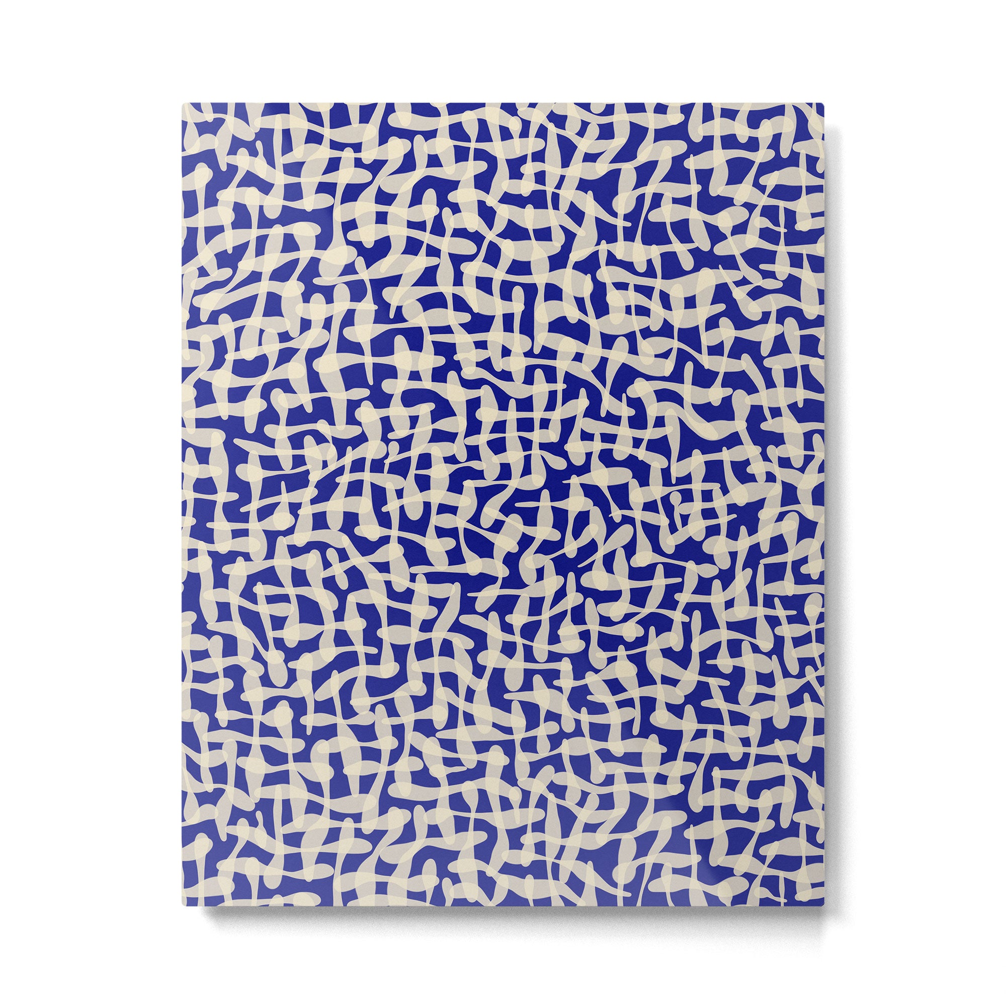 Playful strokes #3 / Beige on Blue Metal Print Gallery Image 4