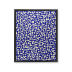 Playful strokes #4 / Blue on Beige Framed Canvas Print Gallery Image 6