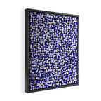 Playful strokes #4 / Blue on Beige Framed Canvas Print Gallery Image 2