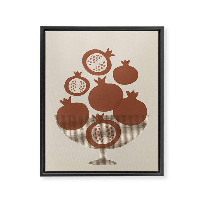 Pomegranate Bowl Framed Canvas Print Gallery Image 1