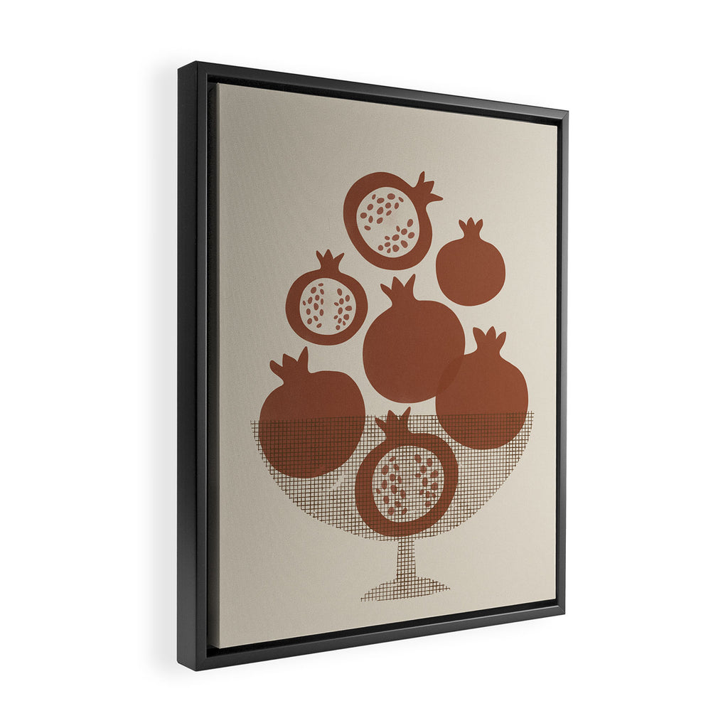 Pomegranate Bowl Framed Canvas Print Gallery Image 2