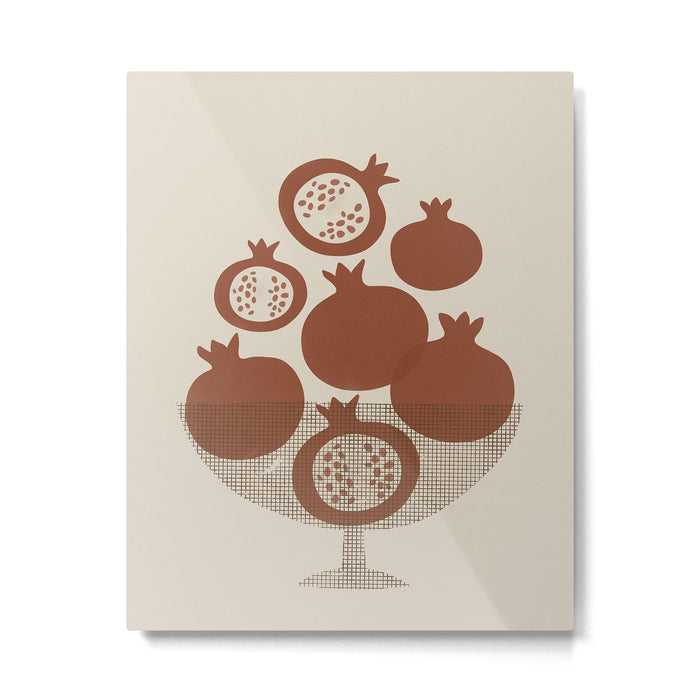 Pomegranate Bowl Metal Print Gallery Image 1