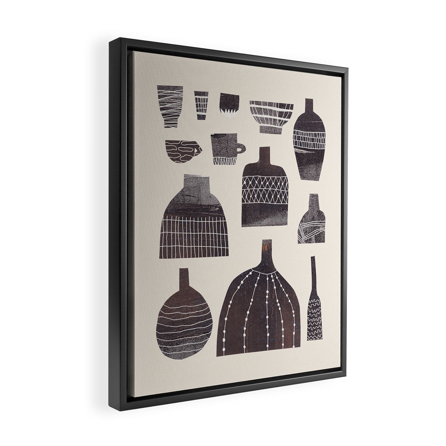 Pottery and Patterns #2 Framed Canvas Print Gallery Image 2