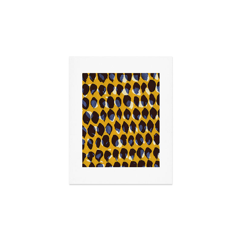 Pure Strokes #1 / Yellow & Blue Pattern Art Print Gallery Image 1