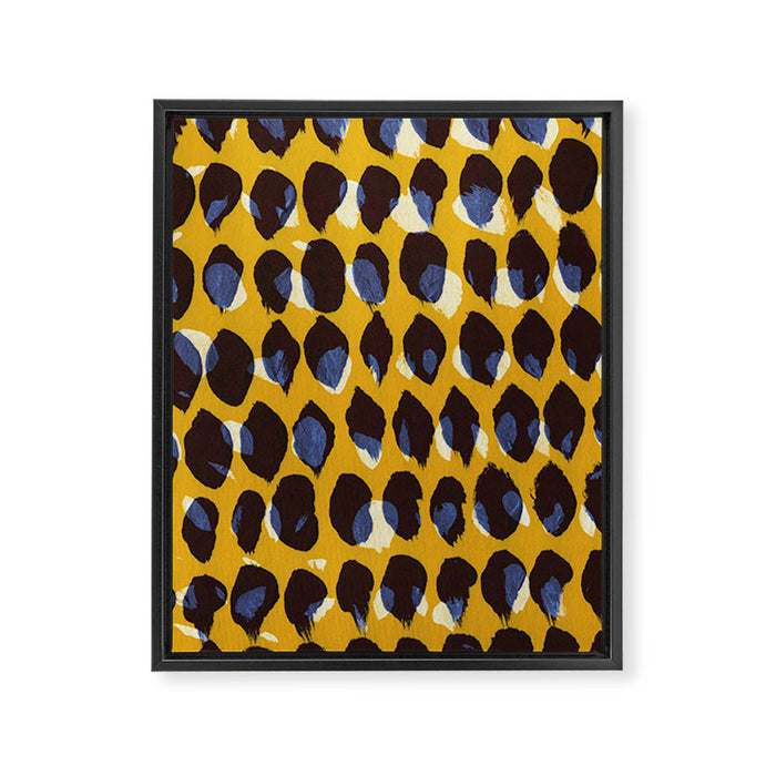 Pure Strokes #1 / Yellow & Blue Pattern Framed Canvas Print Gallery Image 1