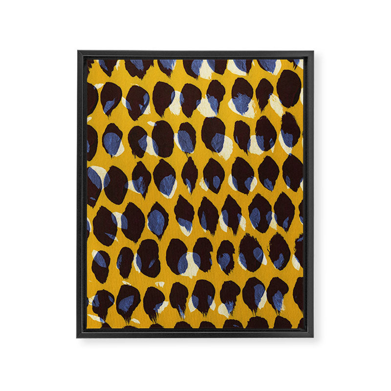 Pure Strokes #1 / Yellow & Blue Pattern Framed Canvas Print Gallery Image 6