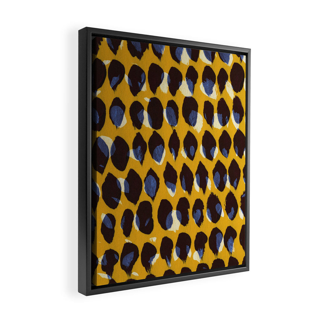 Pure Strokes #1 / Yellow & Blue Pattern Framed Canvas Print Gallery Image 2