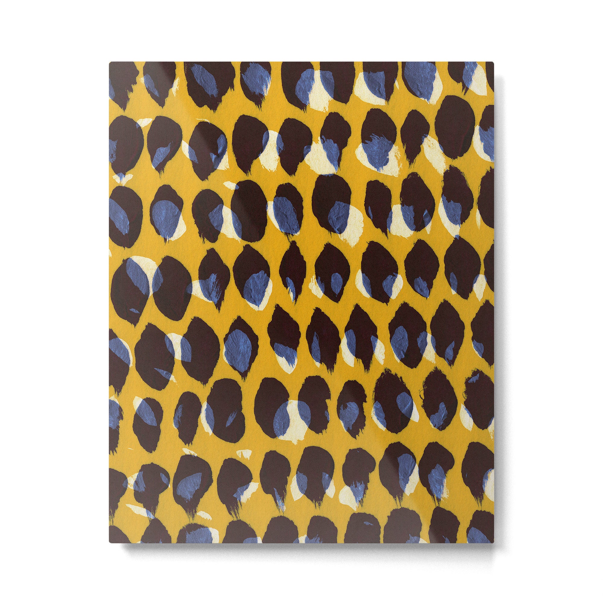 Pure Strokes #1 / Yellow & Blue Pattern Metal Print Gallery Image 4