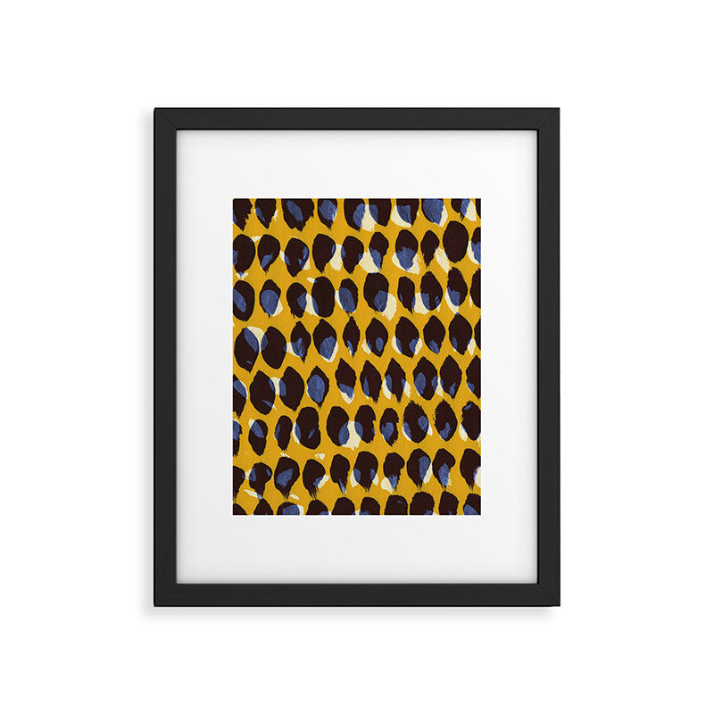 Pure Strokes #1 / Yellow & Blue Pattern Framed Art Print Gallery Image 5
