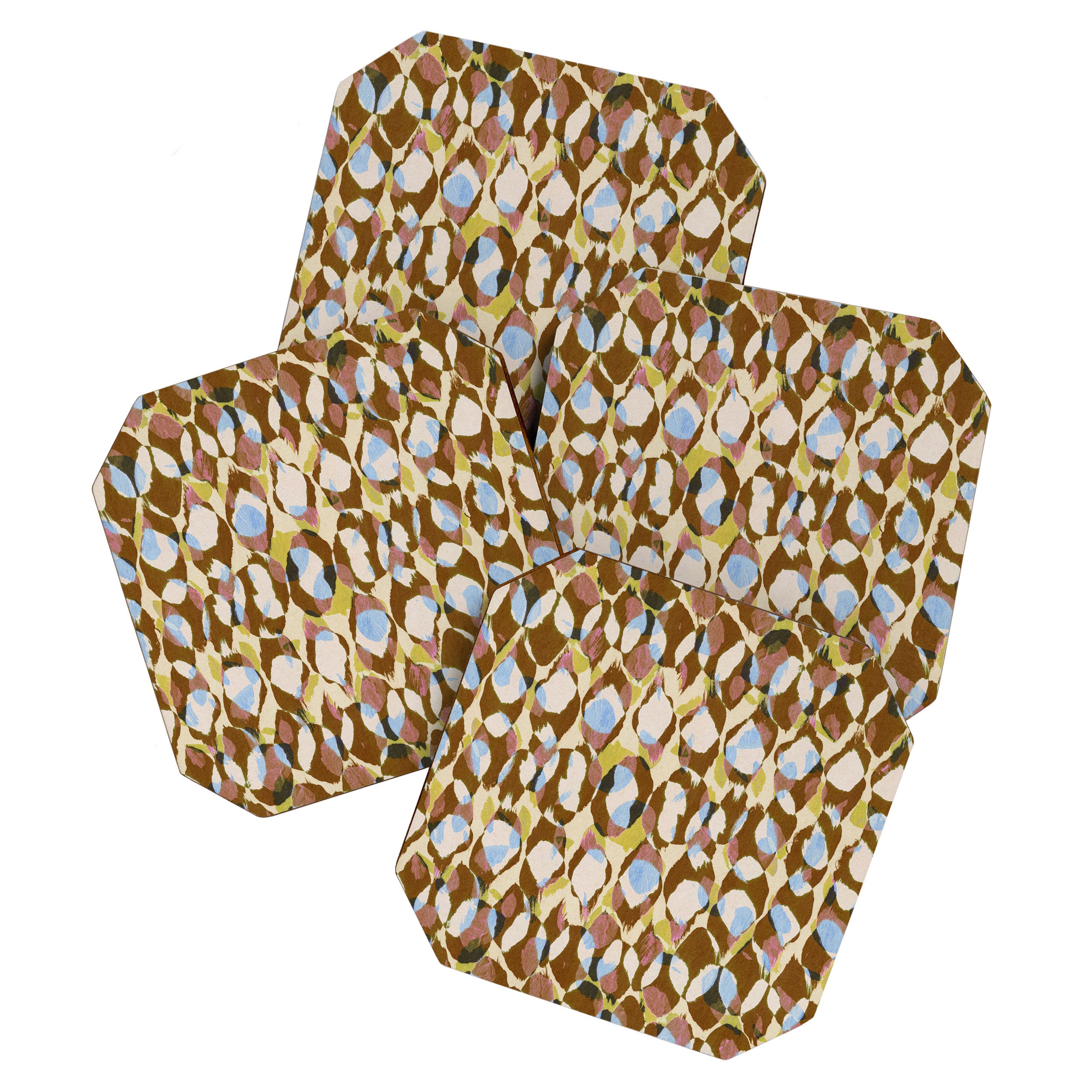 Pure Strokes #3 / Brown & Blue Coaster Gallery Image 1