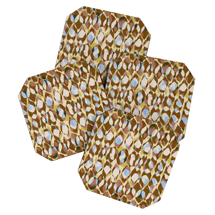 Pure Strokes #3 / Brown & Blue Coaster Gallery Image 1