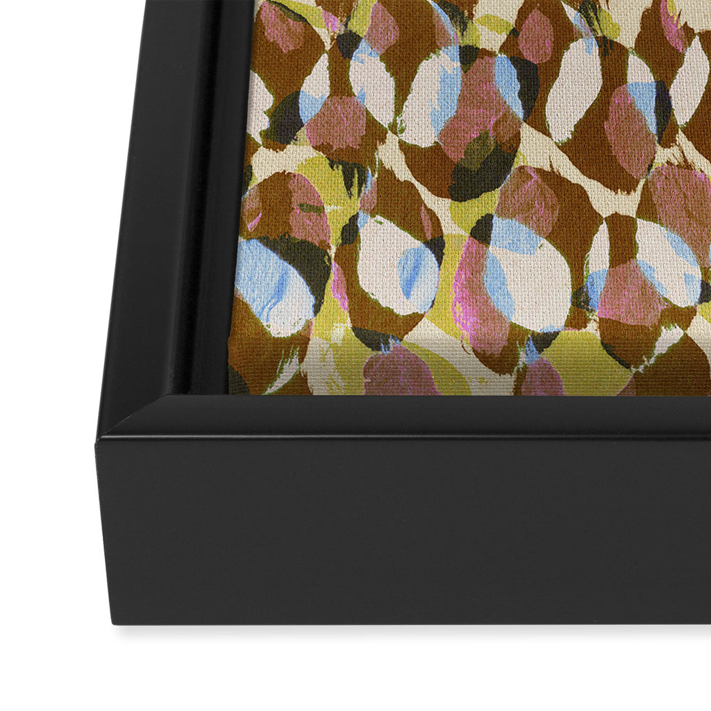 Pure Strokes #3 / Brown & Blue Framed Canvas Print Gallery Image 3