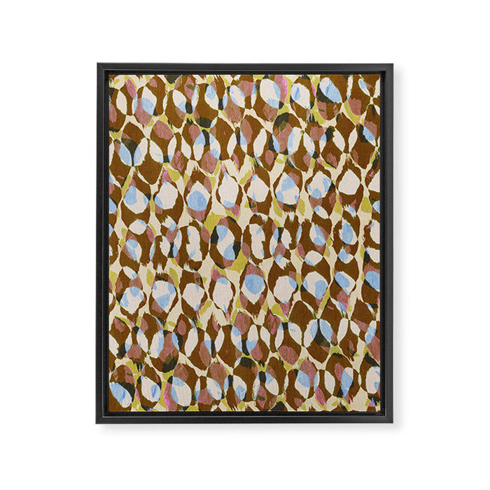 Pure Strokes #3 / Brown & Blue Framed Canvas Print Gallery Image 1