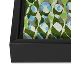 Pure Strokes #3 / Green & Blue Framed Canvas Print Gallery Image 3