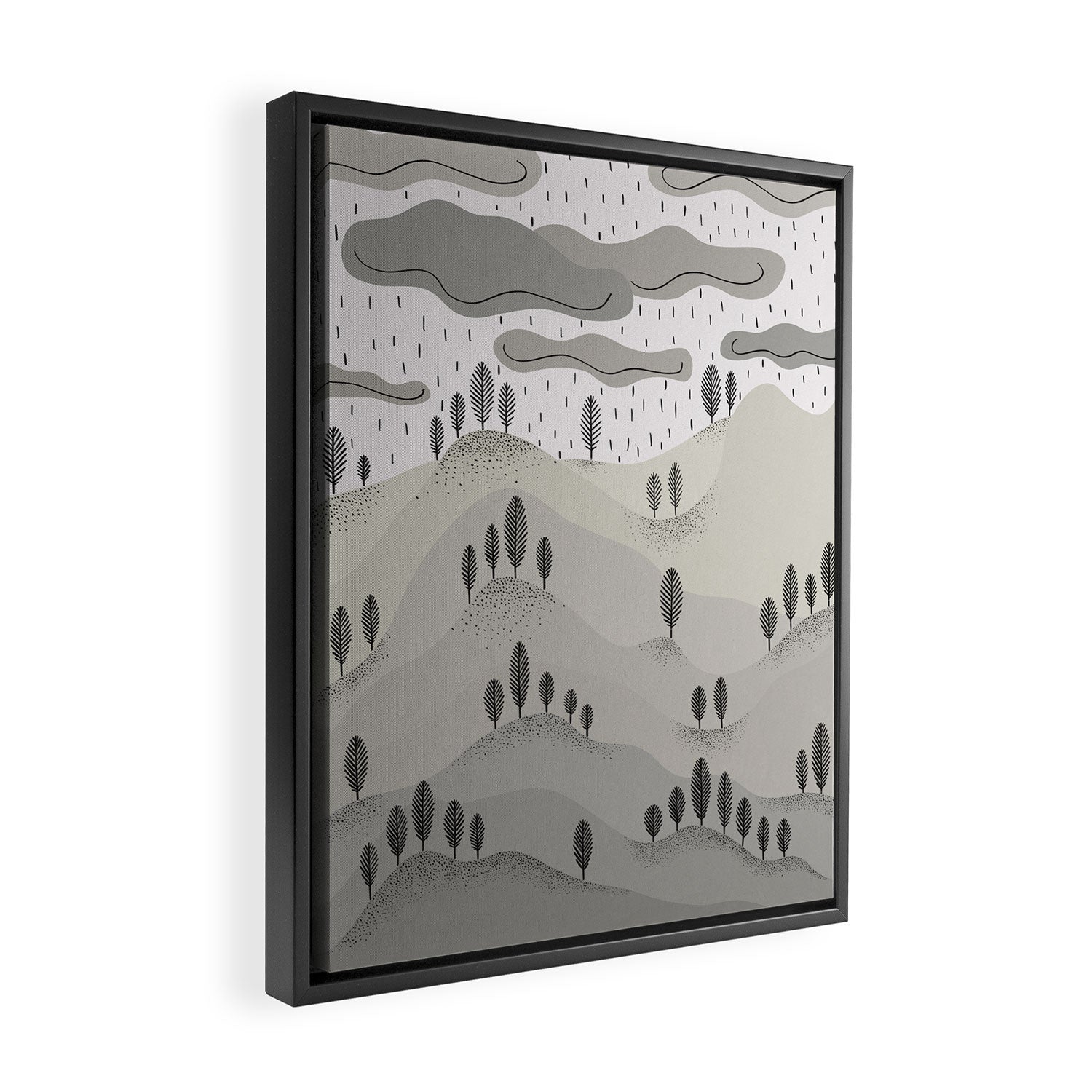 Rainy Day Framed Canvas Print Gallery Image 2
