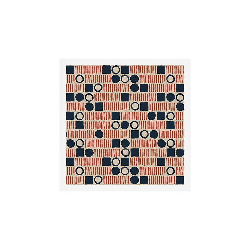 Red & Blue Hand-drawn Pattern #1 Art Print Gallery Image 1