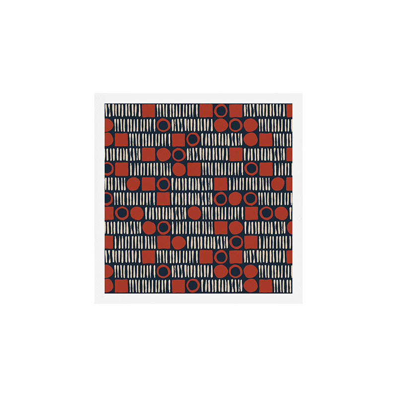 Red & Blue Hand-drawn Pattern #2 Art Print Gallery Image 1