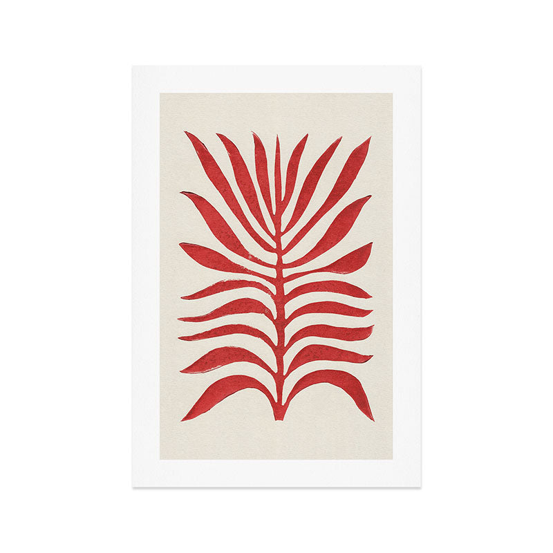 Red Branch / Lino Print Art Print Gallery Image 1