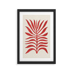 Red Branch / Lino Print Framed Art Print Gallery Image 2