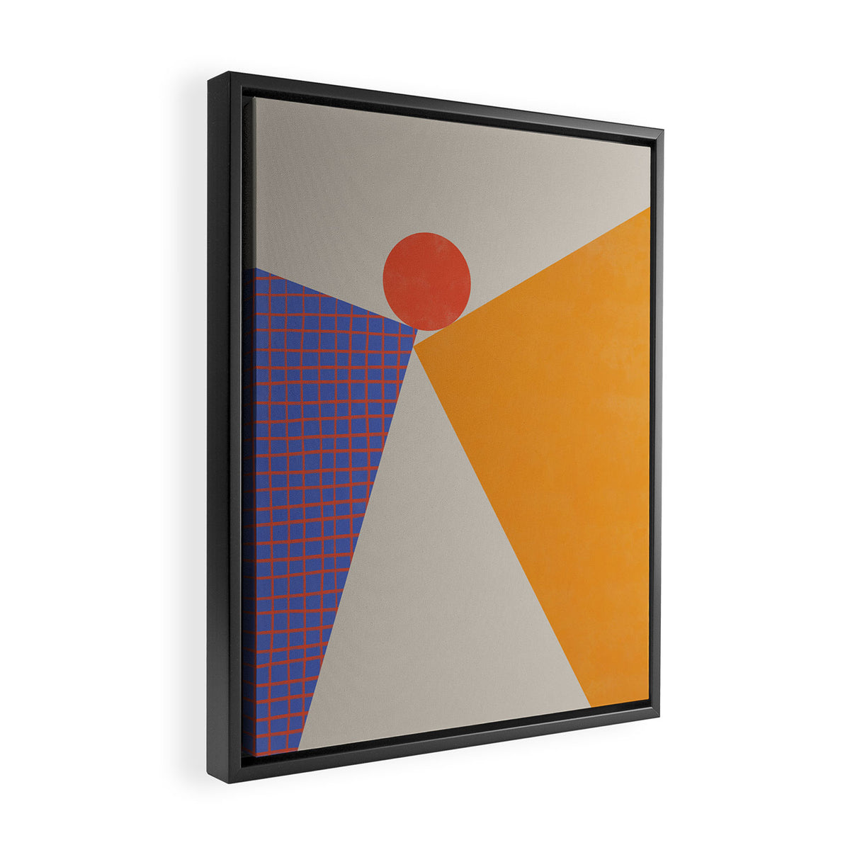 Red Circle #2 Framed Canvas Print Gallery Image 2