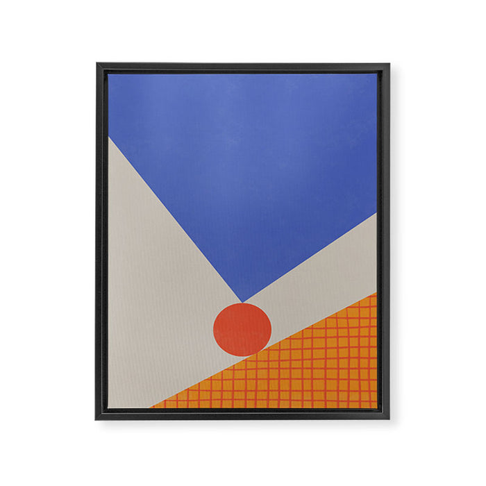 Red Circle #3 Framed Canvas Print Gallery Image 1