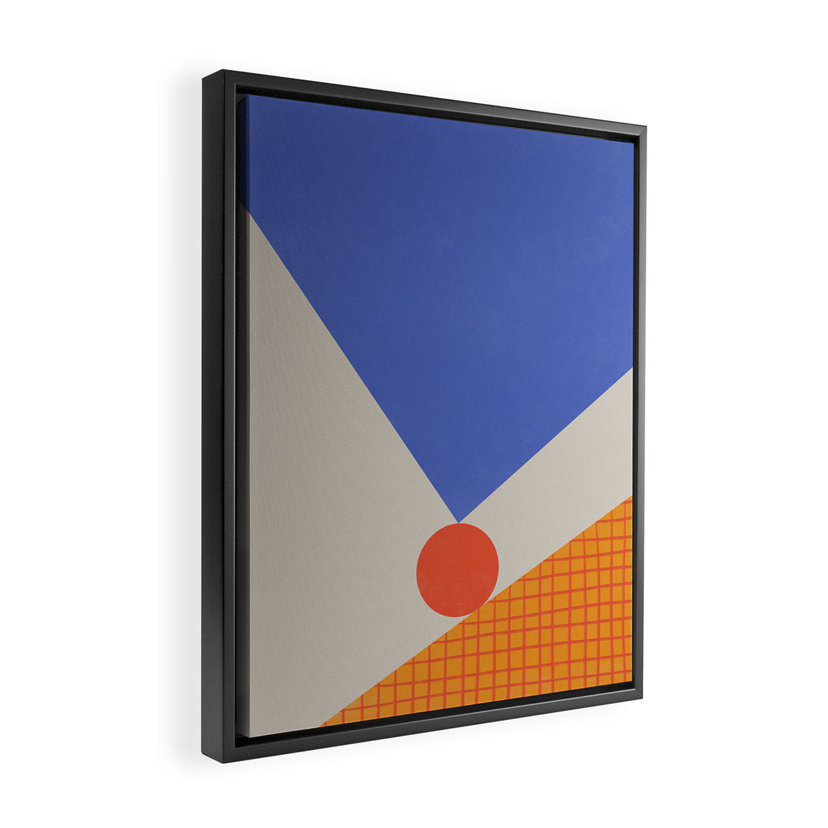 Red Circle #3 Framed Canvas Print Gallery Image 2