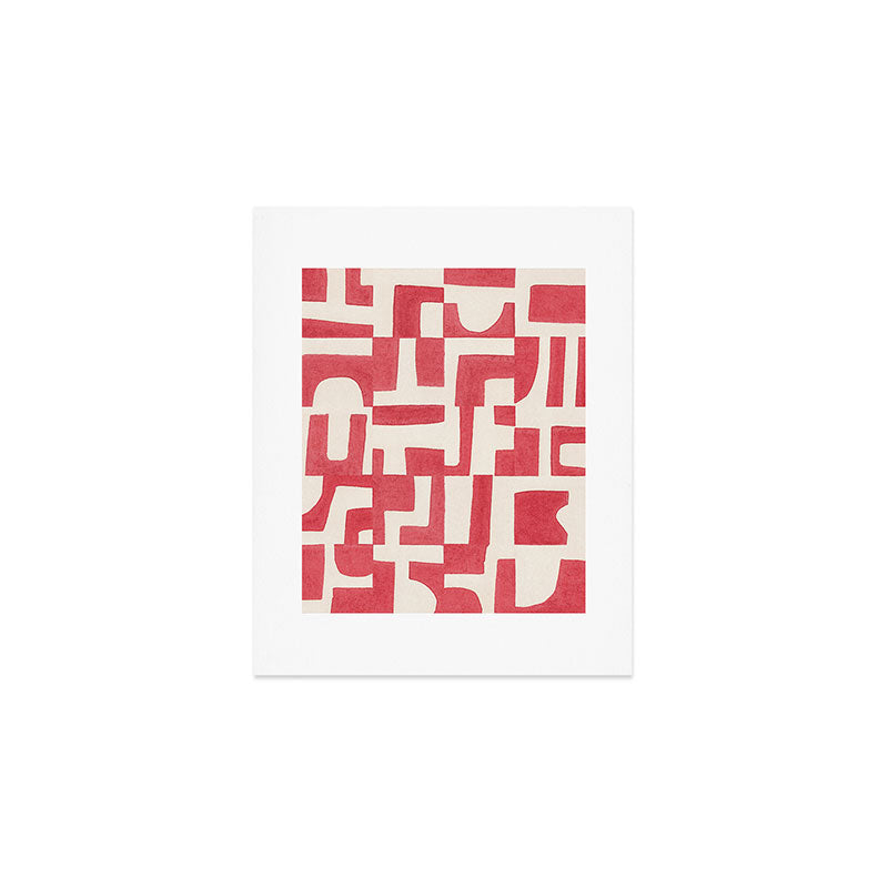 Red Puzzle Art Print Gallery Image 1